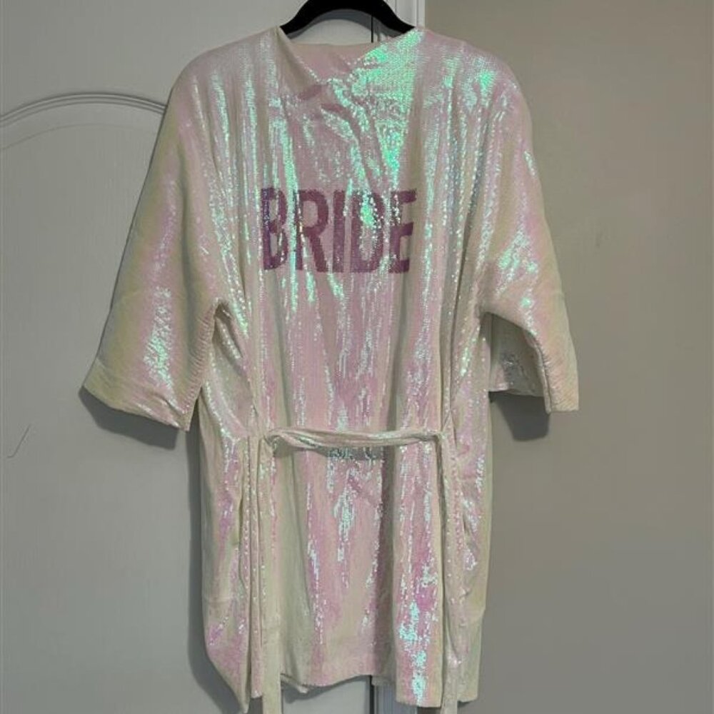 Hayley Paige Sequin Bride Robe